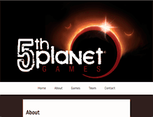 Tablet Screenshot of 5thplanetgames.com